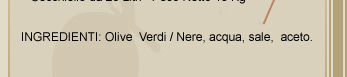 Olive  Verdi / Nere, acqua, sale,  aceto