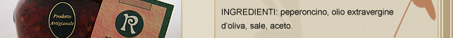peperoncino, olio extravergine d&rsquo;oliva, sale, aceto